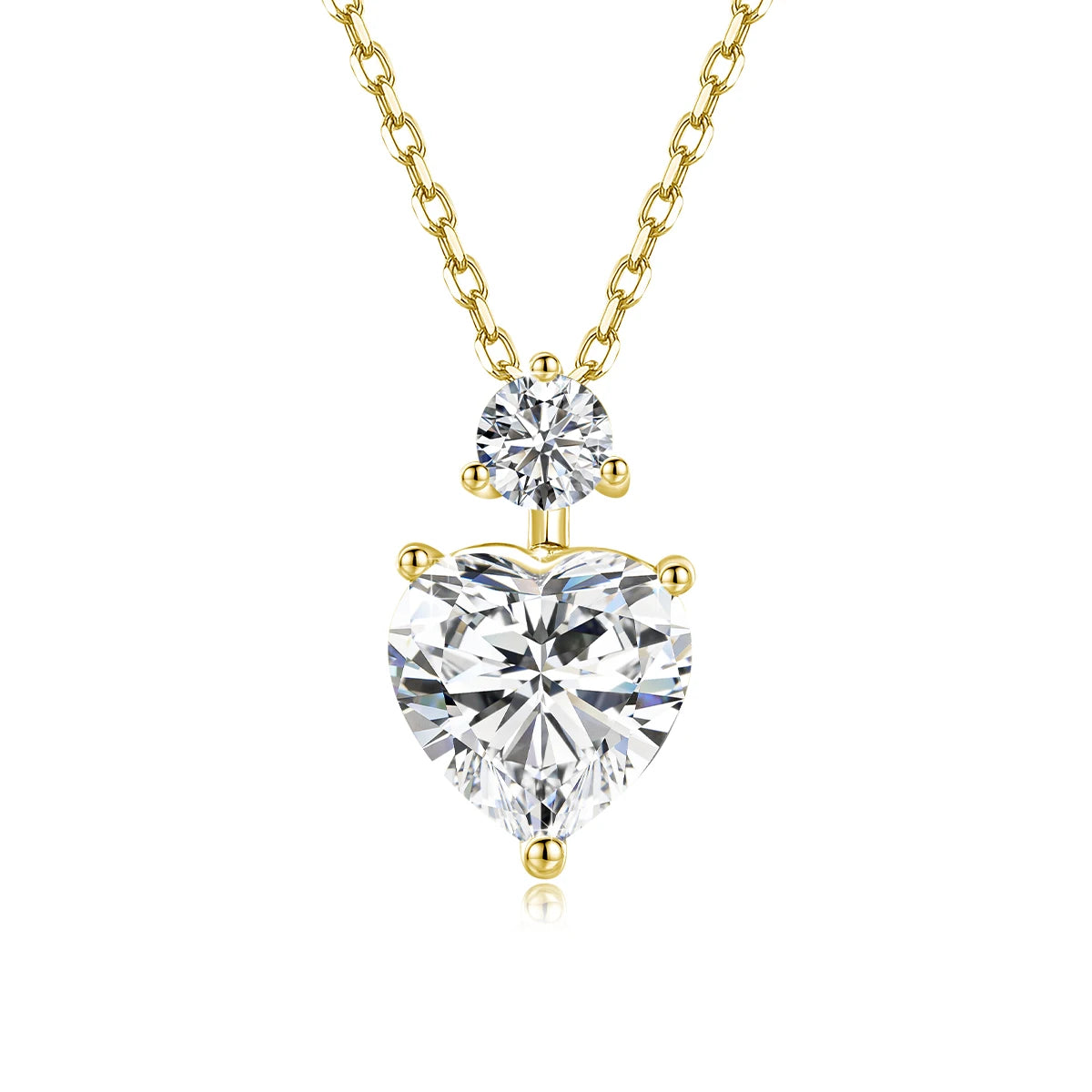 Romantic 14K Gold Filled Heart Cut Moissanite Necklace Pendant for Women D Color VVS1 Thanks Giving Halloween Fine Jewelry Gifts