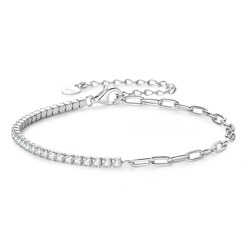 Radiant Moissanite Bracelet in 925 Sterling Silver