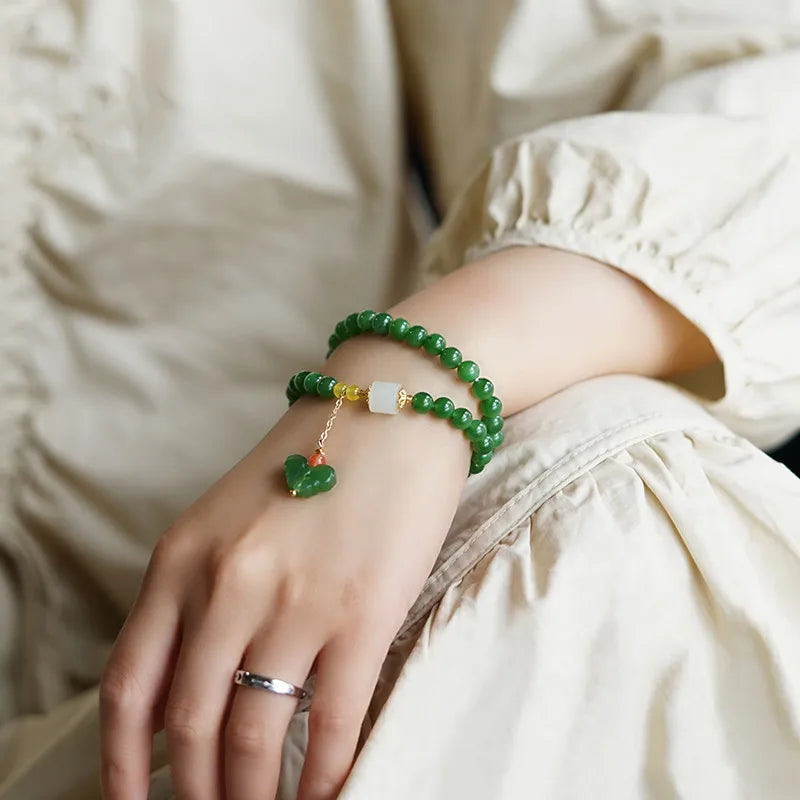 Natural Hetian Jade Luxury Quality Fashion Jewelry Exquisite Elegant Simple High-grade Bracelet Sexy Young Girls Fine Jewelry