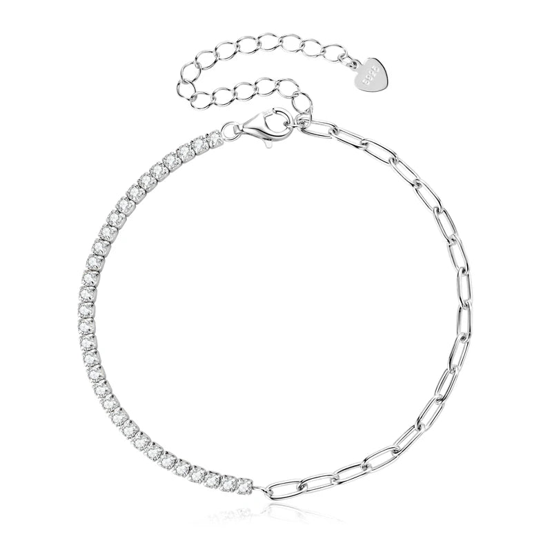 Radiant Moissanite Bracelet in 925 Sterling Silver