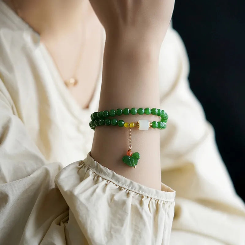 Natural Hetian Jade Luxury Quality Fashion Jewelry Exquisite Elegant Simple High-grade Bracelet Sexy Young Girls Fine Jewelry